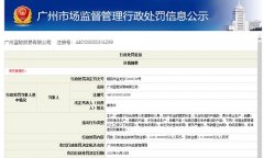 广州怎么注册公司广州蓝聪贸易有限公司因销售不合格产品被行政