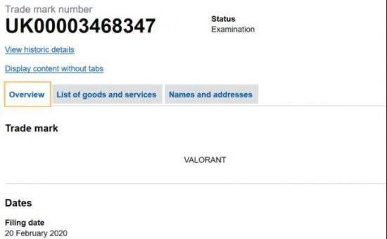 广州住宅注册公司Riot注册新游戏商标：新射击游戏更多消息