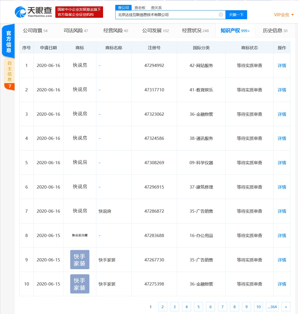 注册公司广州快手关联公司注册“快说房”“快手家装”商标
